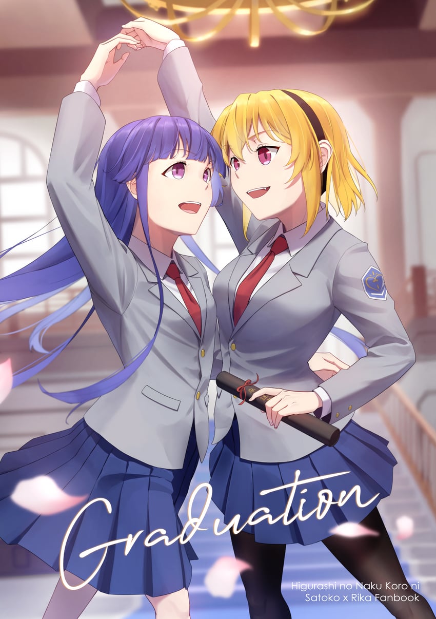 furude rika and houjou satoko (higurashi no naku koro ni and 1 more) drawn by dconan_owo