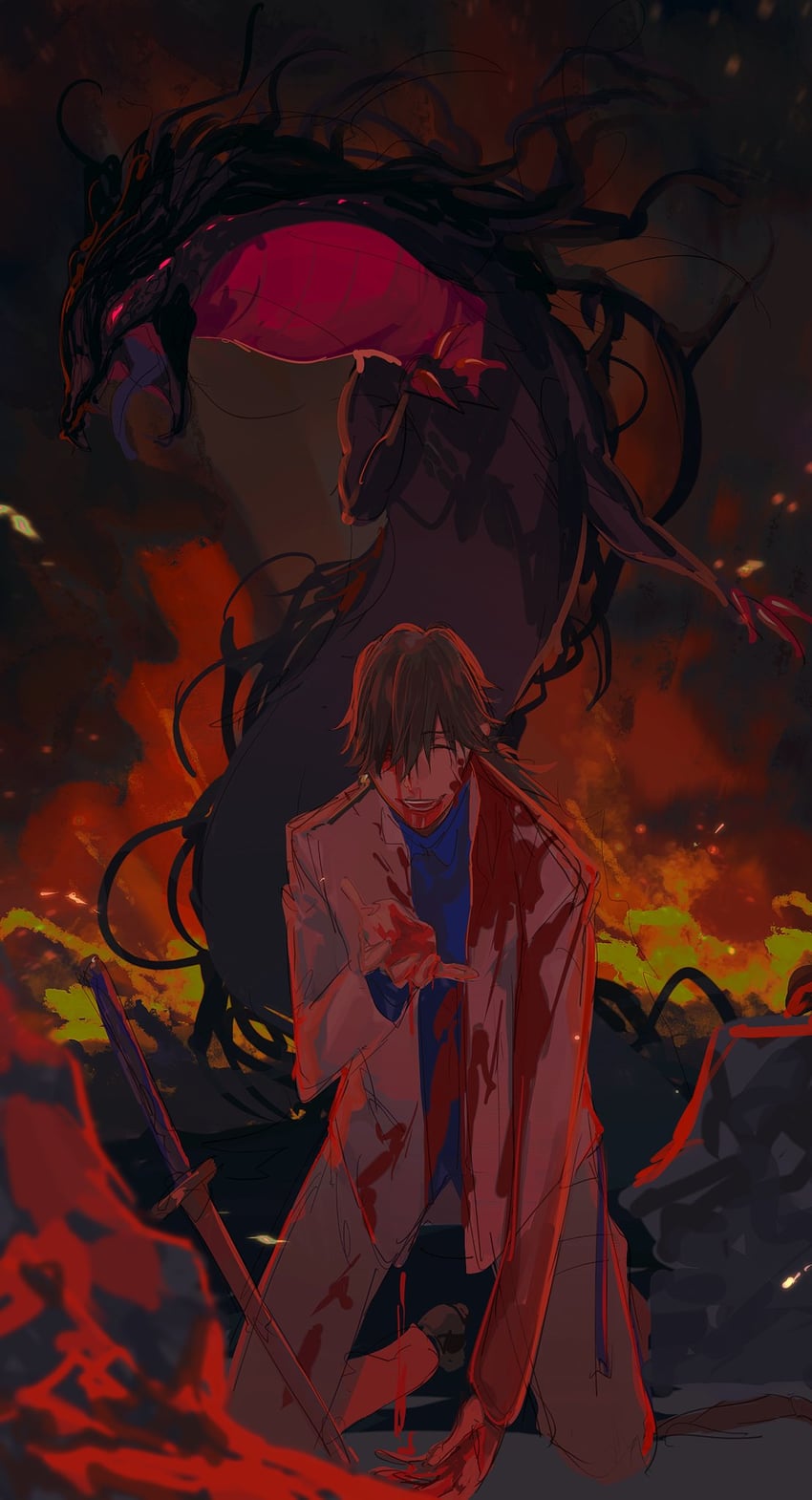 sakamoto ryouma and oryou (fate and 1 more) drawn by ziege113