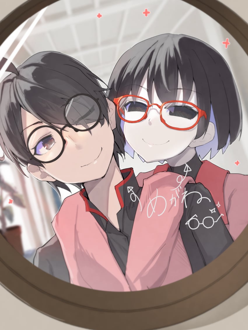 araragi koyomi and oshino ougi (monogatari) drawn by thomas_(aoakumasan)