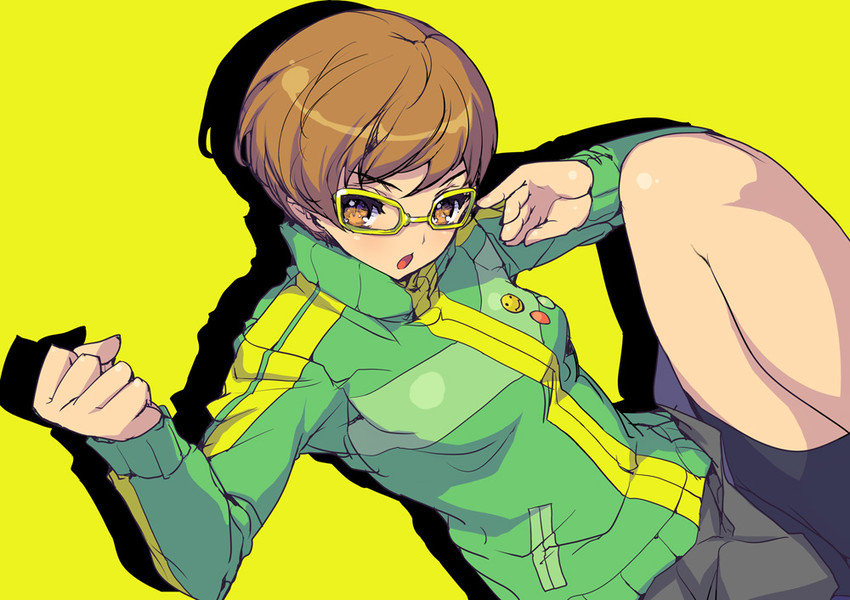satonaka chie (persona and 1 more) drawn by akaga_hirotaka
