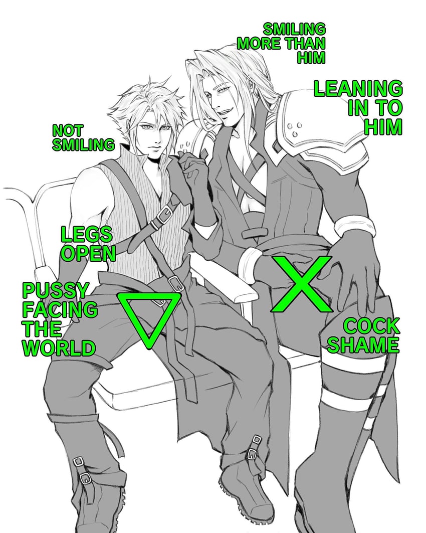 cloud strife and sephiroth (final fantasy and 2 more) drawn by felsparks