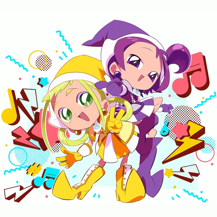 segawa onpu and asuka momoko (ojamajo doremi) drawn by apple-boy