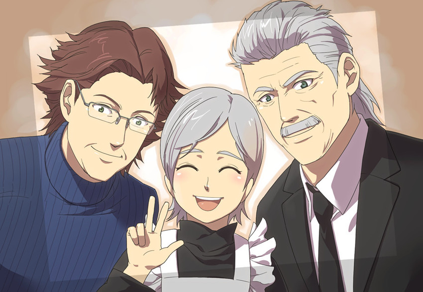 solid snake, old snake, sunny emmerich, and hal emmerich (metal gear and 2 more) drawn by hinoe_(dd_works)