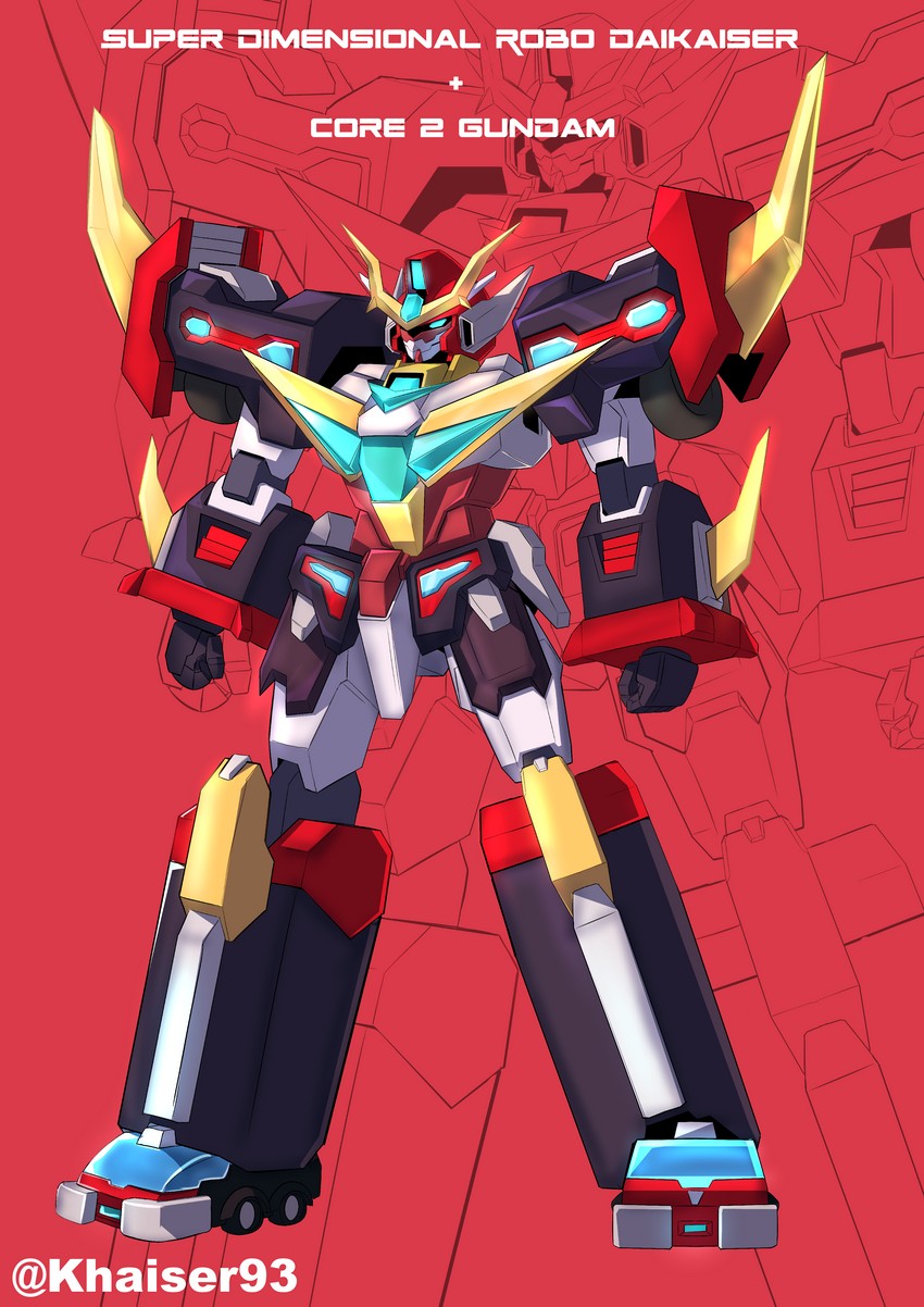 core gundam ii and daikaiser (gundam and 3 more) drawn by khaizer