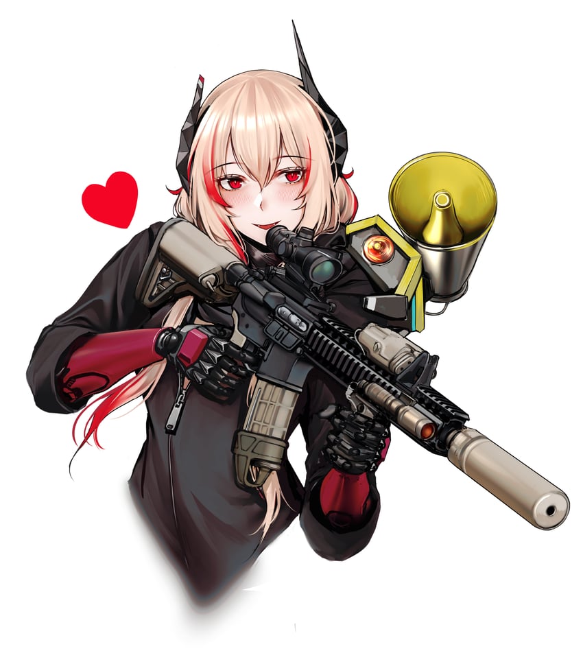 m4 sopmod ii, dinergate, and banana (girls' frontline) drawn by kitsune_udon_(qtsuneudon)