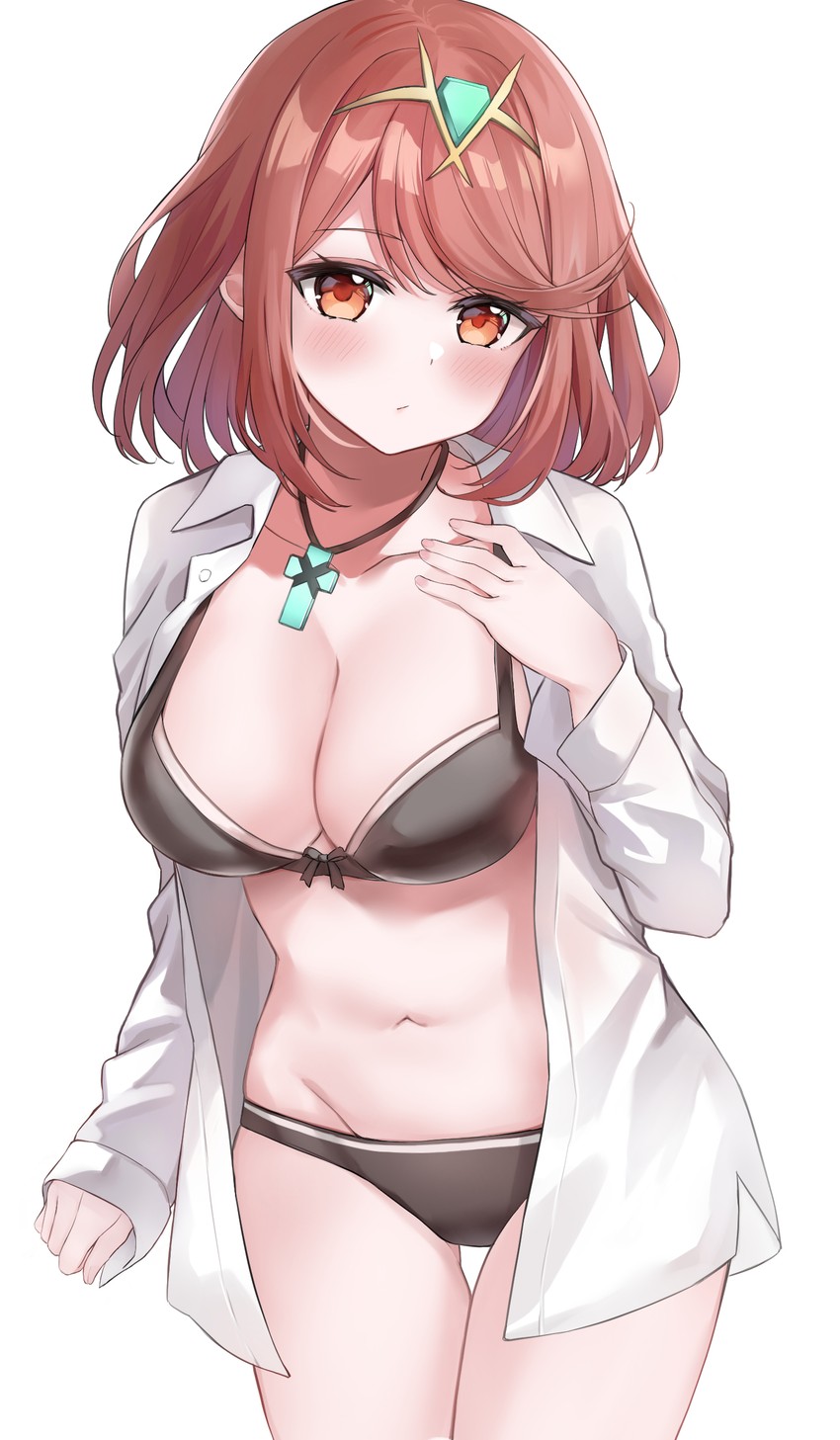 pyra (xenoblade chronicles and 1 more) drawn by hosh