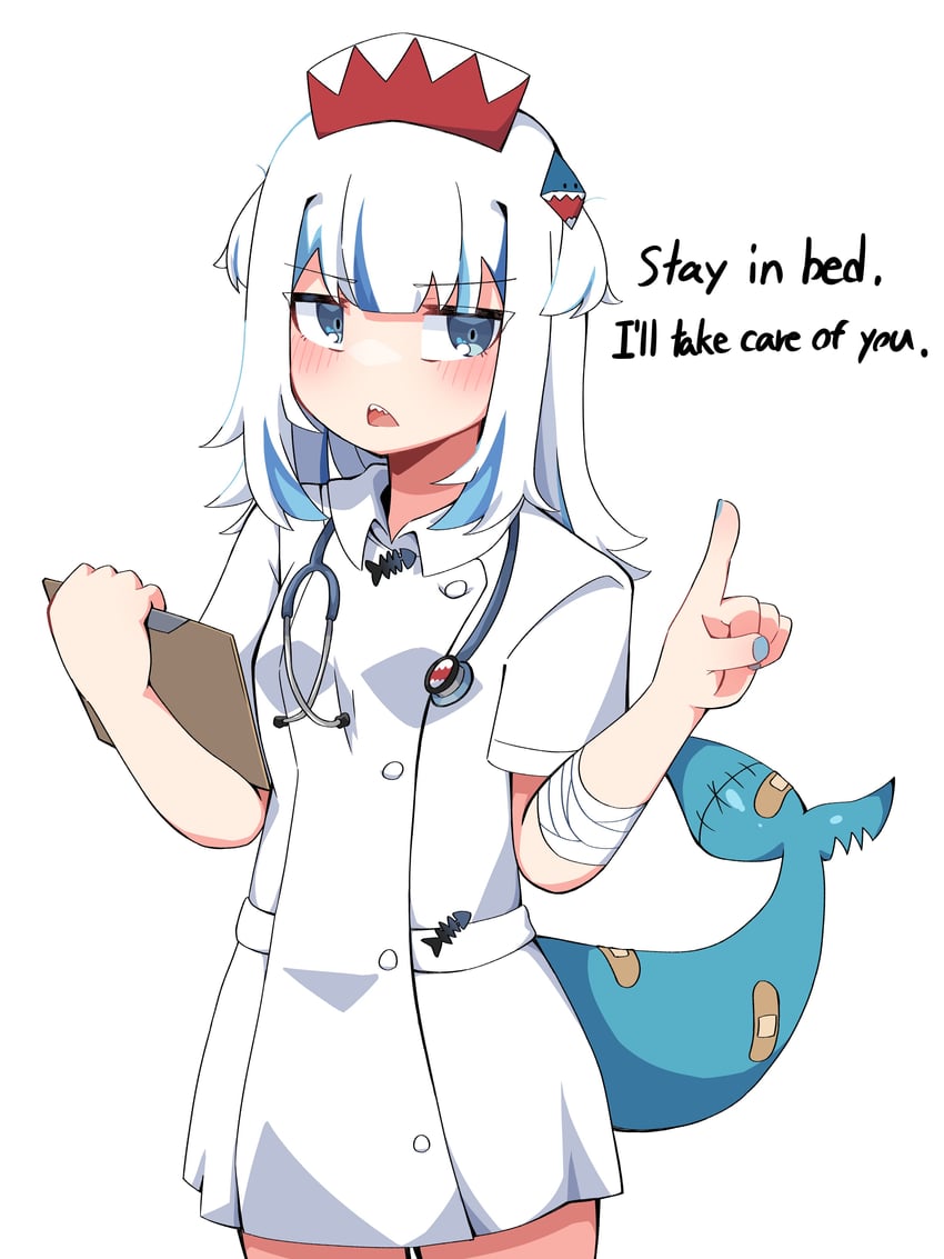 gawr gura (hololive and 1 more) drawn by skkazu1