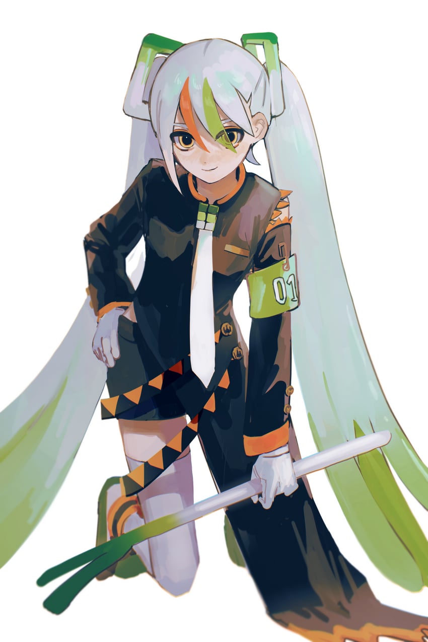 hatsune miku and fighting miku (pokemon and 2 more) drawn by iwonu
