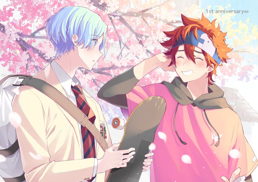 kyan reki and hasegawa langa (sk8 the infinity) drawn by uppi