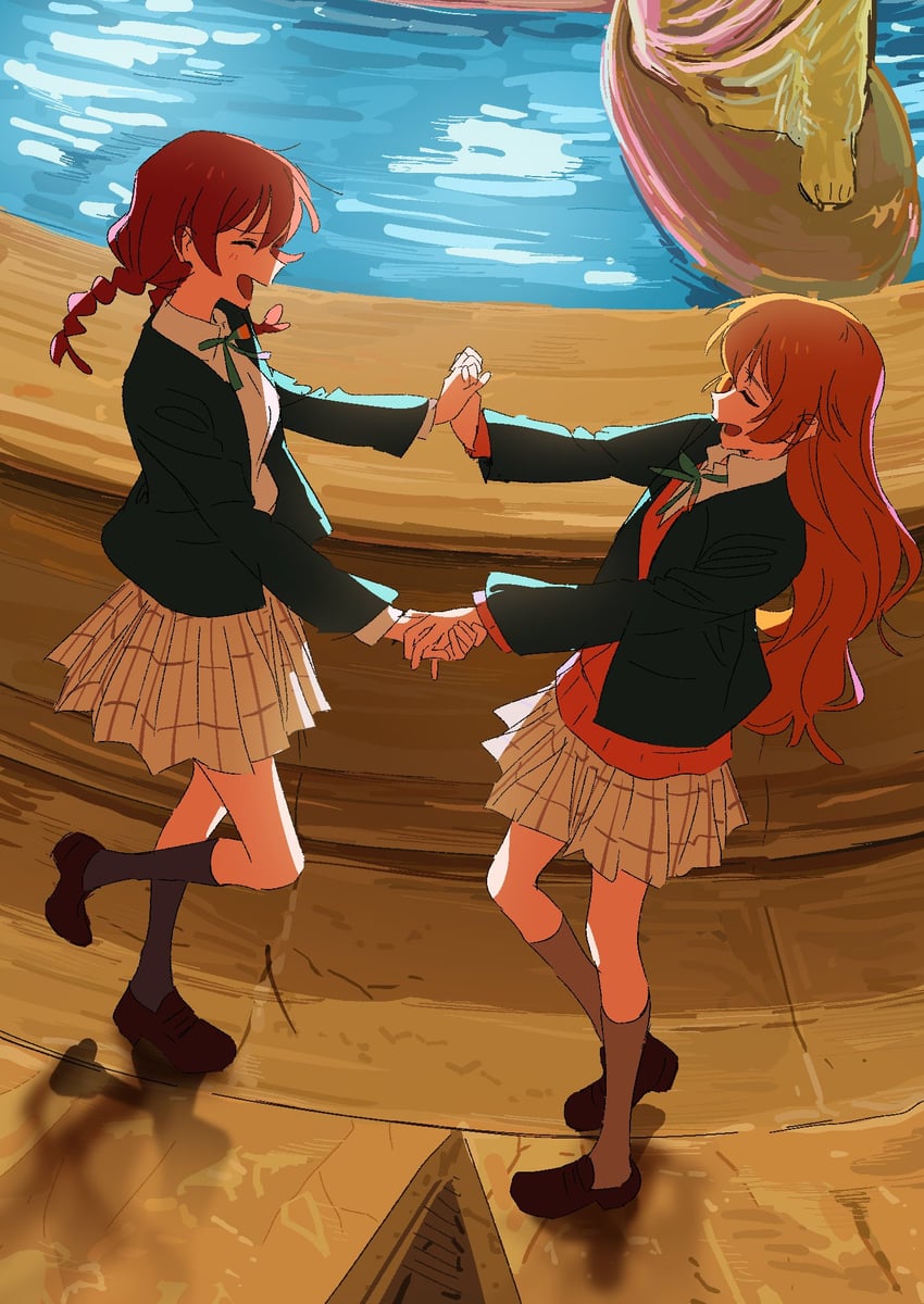emma verde and konoe kanata (love live! and 1 more) drawn by kerorira