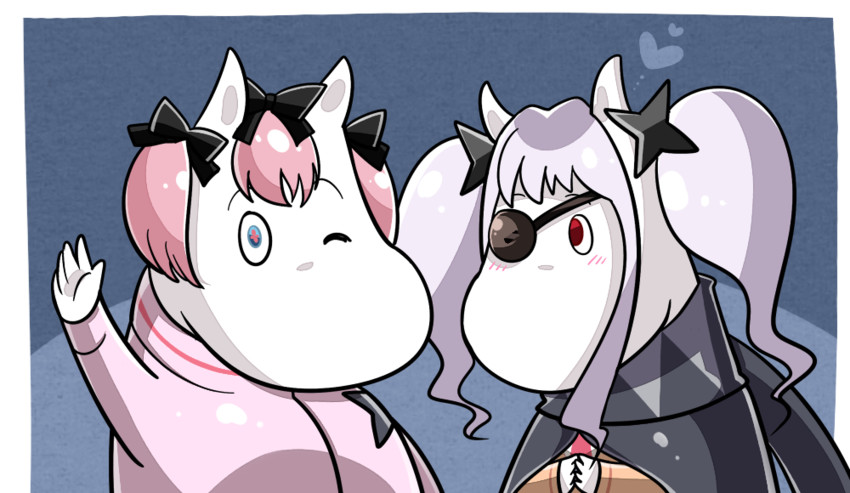 hibari, yagyu, and moomintroll (senran kagura and 1 more) drawn by o3k7kc