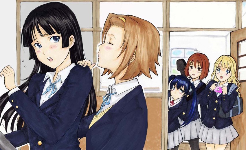 akiyama mio, nakano azusa, hirasawa yui, tainaka ritsu, and kotobuki tsumugi (k-on!) drawn by alice_kei_(lemon-jiru)