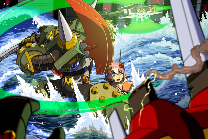nana and steel massimo (mega man and 2 more) drawn by napo