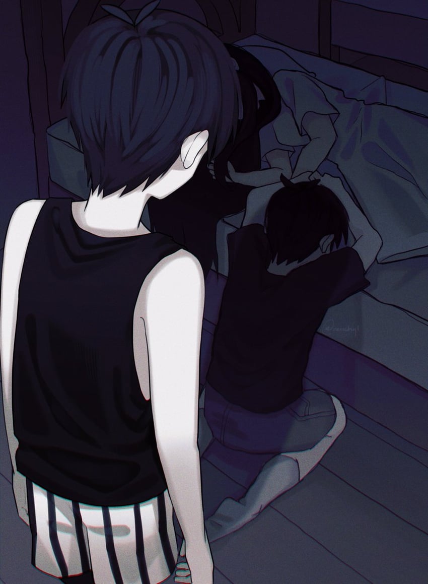 sunny, omori, and mari (omori) drawn by reiichyl