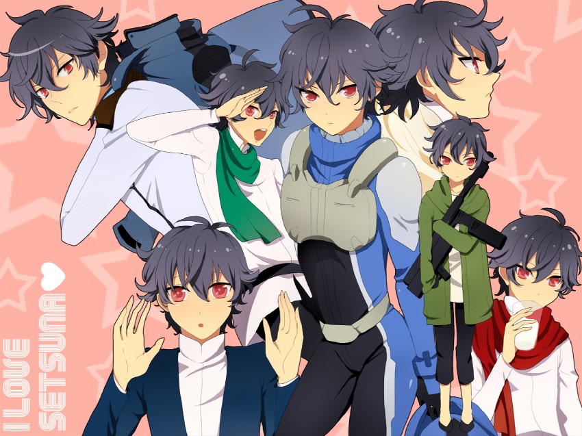 setsuna f. seiei and soran ibrahim (gundam and 1 more) drawn by belluch