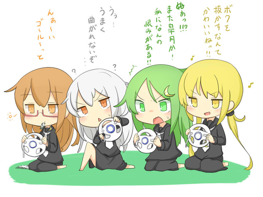 satsuki, nagatsuki, mochizuki, and kikuzuki (kantai collection) drawn by white_syndrome
