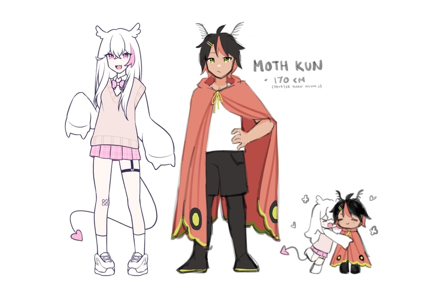 hyuni and moth kun (original) drawn by hyuni_(hyunicat)