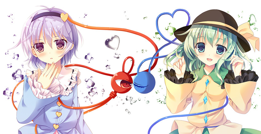 komeiji koishi and komeiji satori (touhou) drawn by licoco