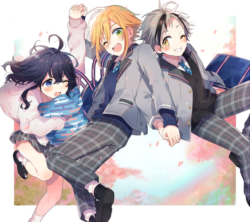 uzuki kou, suzuki masaru, and izumo kasumi (nijisanji) drawn by shimada71_72