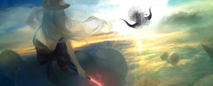 yakumo yukari and hinanawi tenshi (touhou and 1 more) drawn by ann606