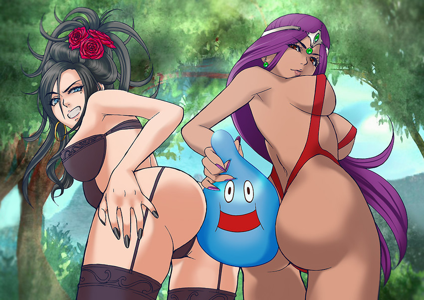slime, manya, and deborah (dragon quest and 2 more) drawn by rin_hisashi
