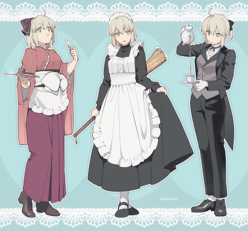 okita souji (fate and 1 more) drawn by lunapont