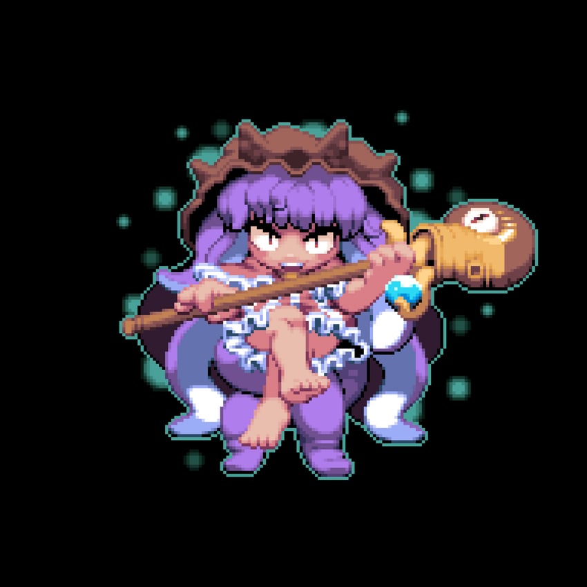 patchouli knowledge and taisa (touhou and 1 more) drawn by tonchamon_san