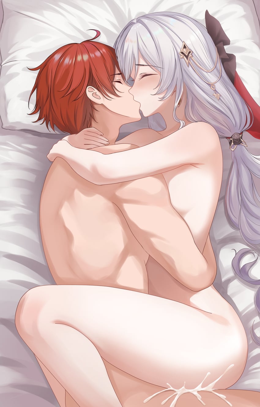 theresa apocalypse and captain (honkai and 1 more) drawn by welo
