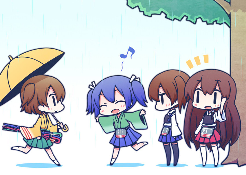 kaga, akagi, souryuu, and hiryuu (kantai collection) drawn by taiga_mahoukan