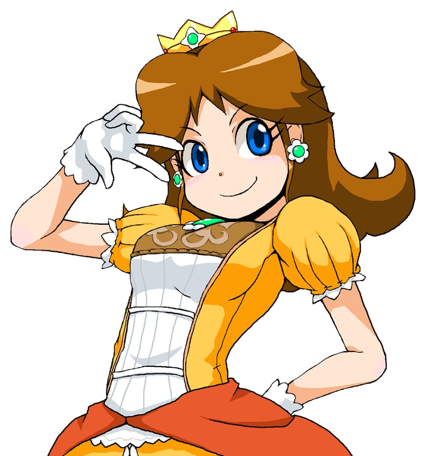 princess daisy (mario and 1 more) drawn by gunmania002