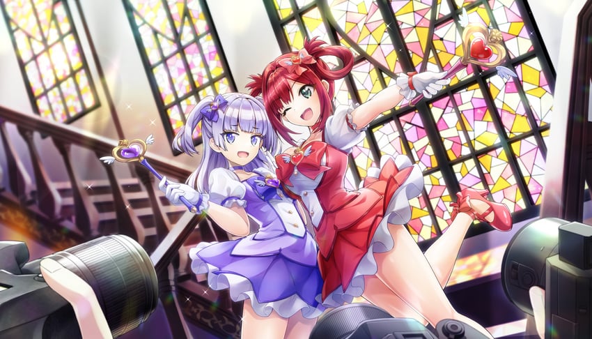 sakimiya iruka and schnee weissberg (dolphin wave) drawn by ootomo_takuji