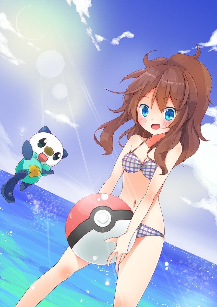 hilda and oshawott (pokemon and 1 more) drawn by yuki_usagi_(snowcanvas)