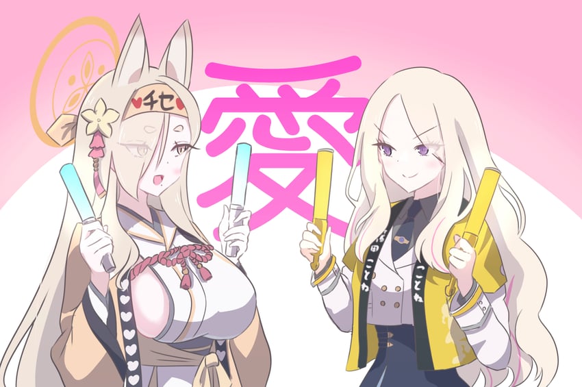 kaho and juo sena (blue archive and 2 more) drawn by syabadabado