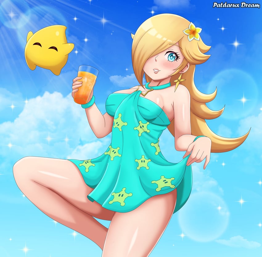 rosalina and luma (mario and 2 more) drawn by patdarux