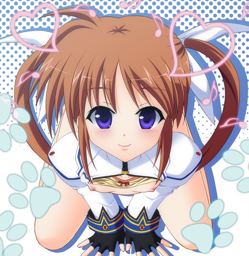 takamachi nanoha (lyrical nanoha and 1 more) drawn by sanagi_(kamisiro)