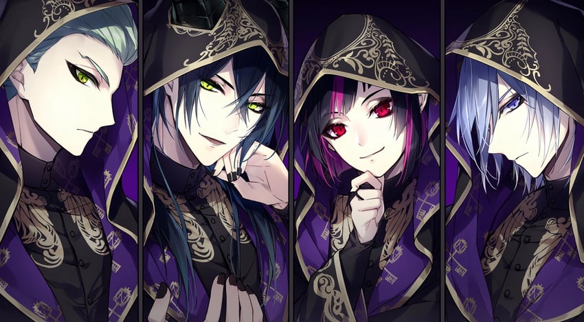 lilia vanrouge, malleus draconia, silver vanrouge, and sebek zigvolt (twisted wonderland) drawn by mochizuki_shiina