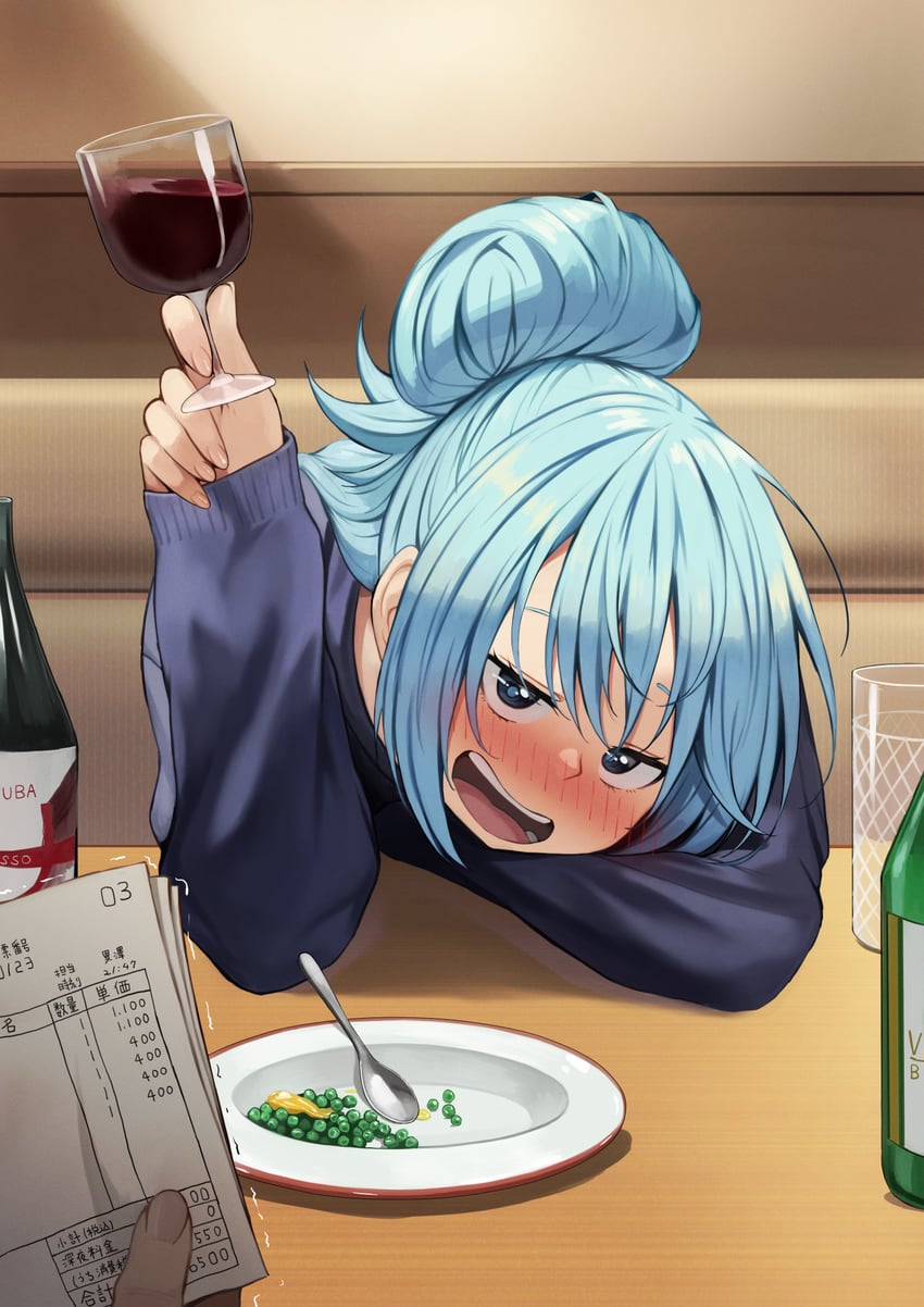 aqua (kono subarashii sekai ni shukufuku wo!) drawn by izawa_(bhive003)