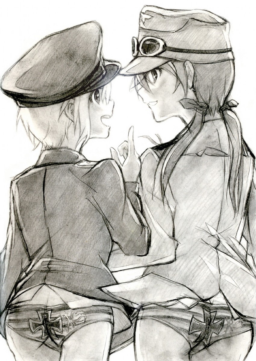 erica hartmann and gertrud barkhorn (world witches series and 1 more) drawn by kisetsu