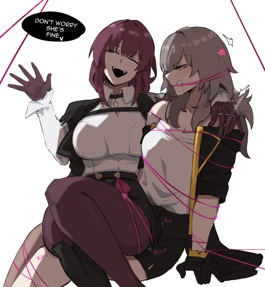 trailblazer, stelle, and kafka (honkai and 1 more) drawn by masoq