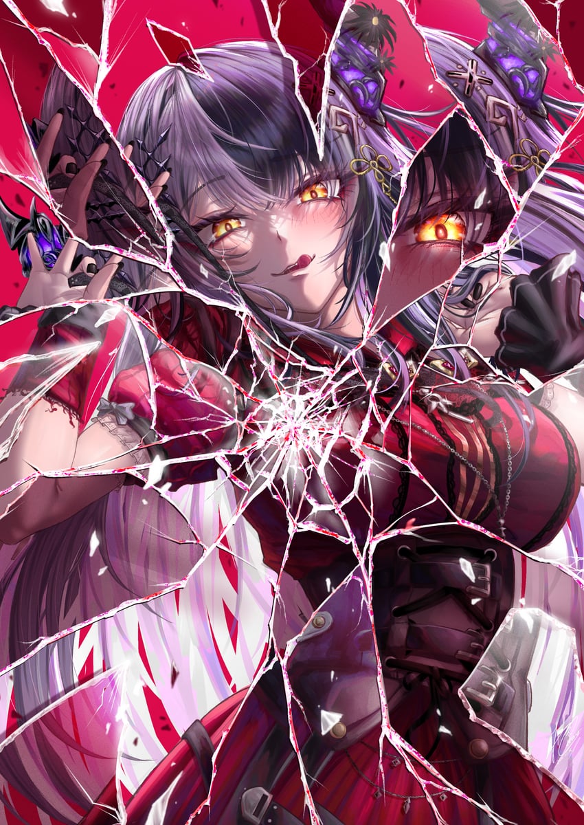 shiori novella and nerissa ravencroft (hololive and 1 more) drawn by zolomon_(jarvis_lin)