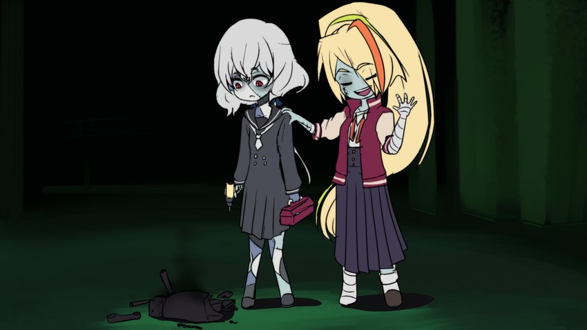 konno junko and nikaidou saki (zombie land saga) drawn by canadawbd