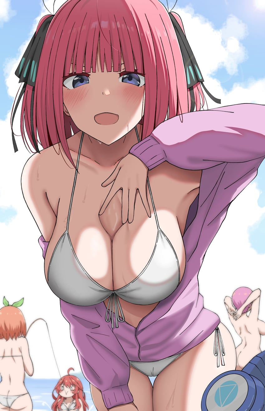nakano nino, nakano yotsuba, nakano itsuki, and nakano ichika (go-toubun no hanayome) drawn by poa_mellhen