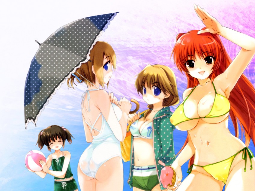 kousaka tamaki, komaki manaka, yuzuhara konomi, and komaki ikuno (to heart and 1 more) drawn by qp:flapper