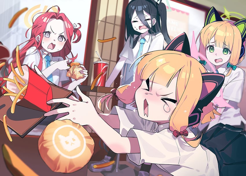 aris, momoi, midori, and yuzu (blue archive) drawn by gachop99