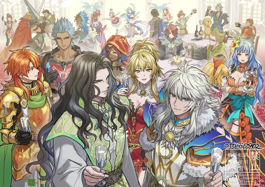rocbouquet, protagonist, thetis, cat, gellard, and 5 more (saga and 1 more) drawn by indesign