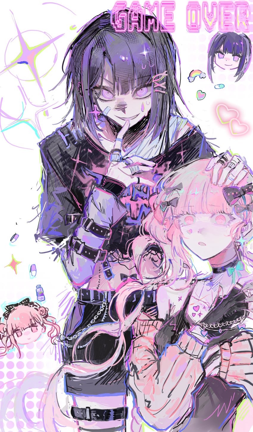tsukumo kako and tsukumo ima (the hundred line -last defense academy-) drawn by 1833529948