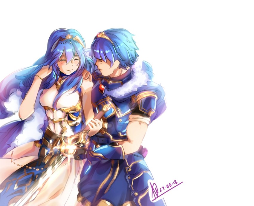 lucina and marth (fire emblem and 7 more) drawn by conope