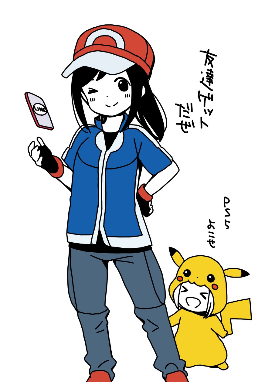 pikachu, ash ketchum, hitori bocchi, and kise saki (pokemon and 3 more) drawn by katsuwo_(cr66g)