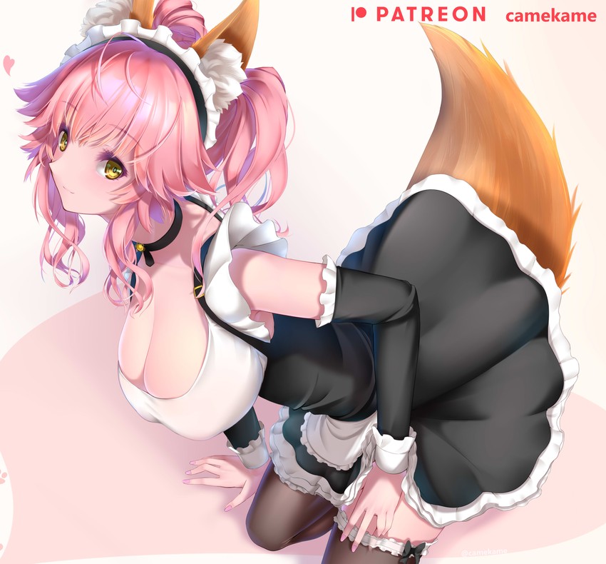 tamamo and tamamo no mae (fate and 2 more) drawn by kamehito