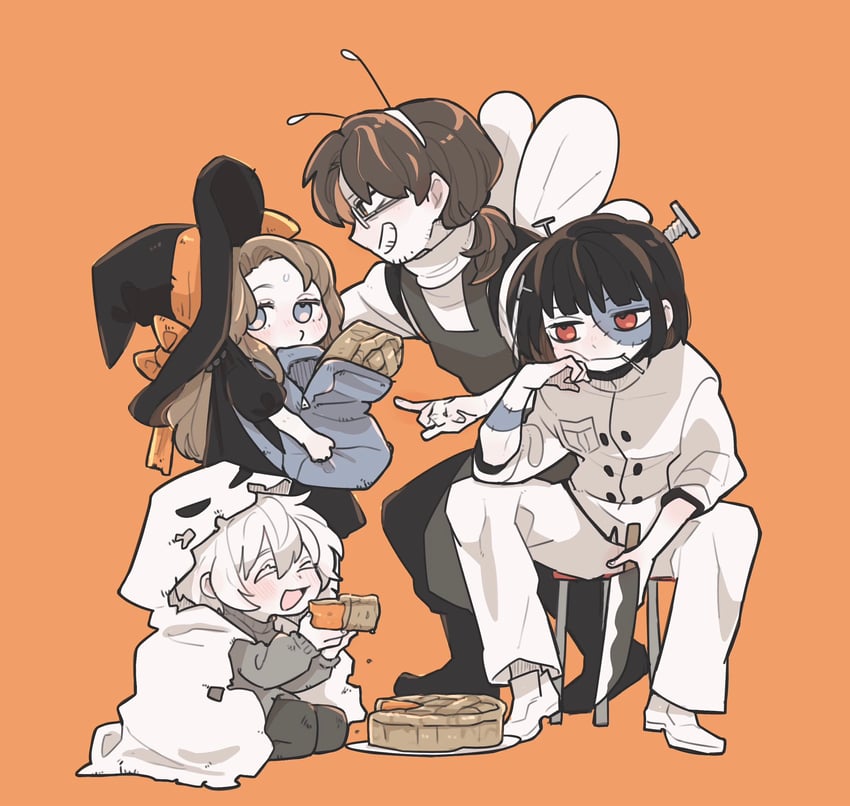 ryoshu, gregor, rodion, frankenstein's monster, and sonya (project moon and 1 more) drawn by kojocho05